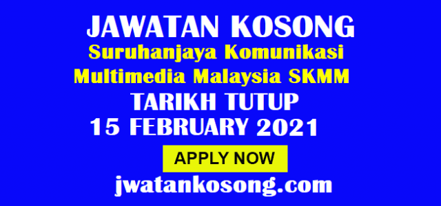 Jawatan Kosong Di Suruhanjaya Komunikasi & Multimedia Malaysia SKMM