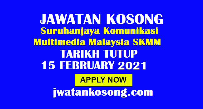 Jawatan Kosong Di Suruhanjaya Komunikasi & Multimedia Malaysia SKMM