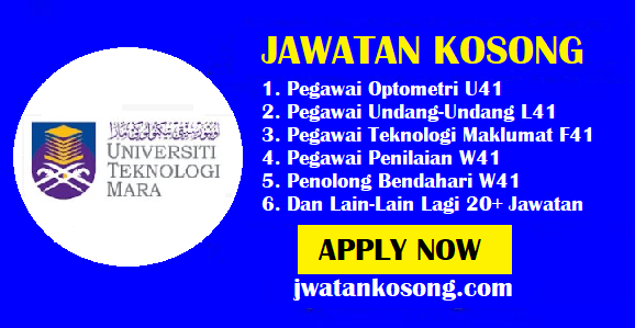 Jawatan Kosong Universiti Teknologi Mara Uitm Tarikh Tutup 24 September 2021 Jawatan Kosong